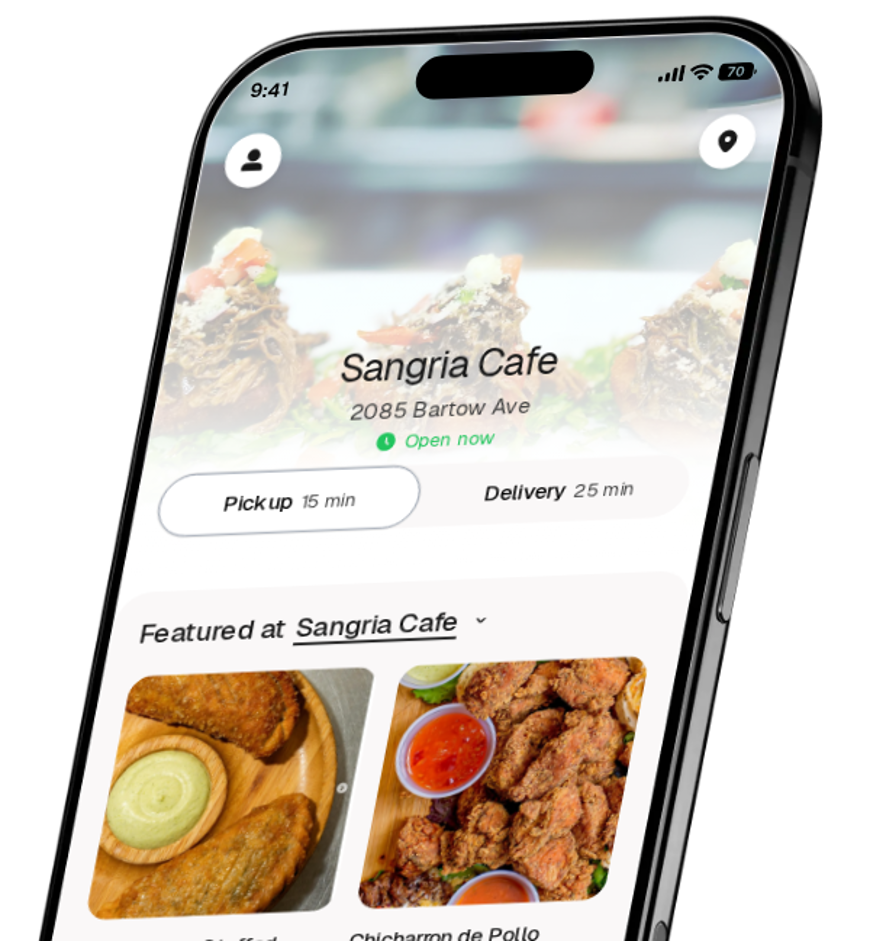 Sangria Cafe app preview